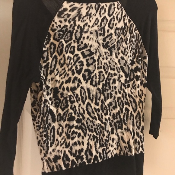 Black and White Animal Print Cardigan - Picture 5 of 5